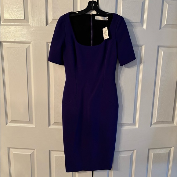 Victoria Beckham Deep Purple Midi Dress